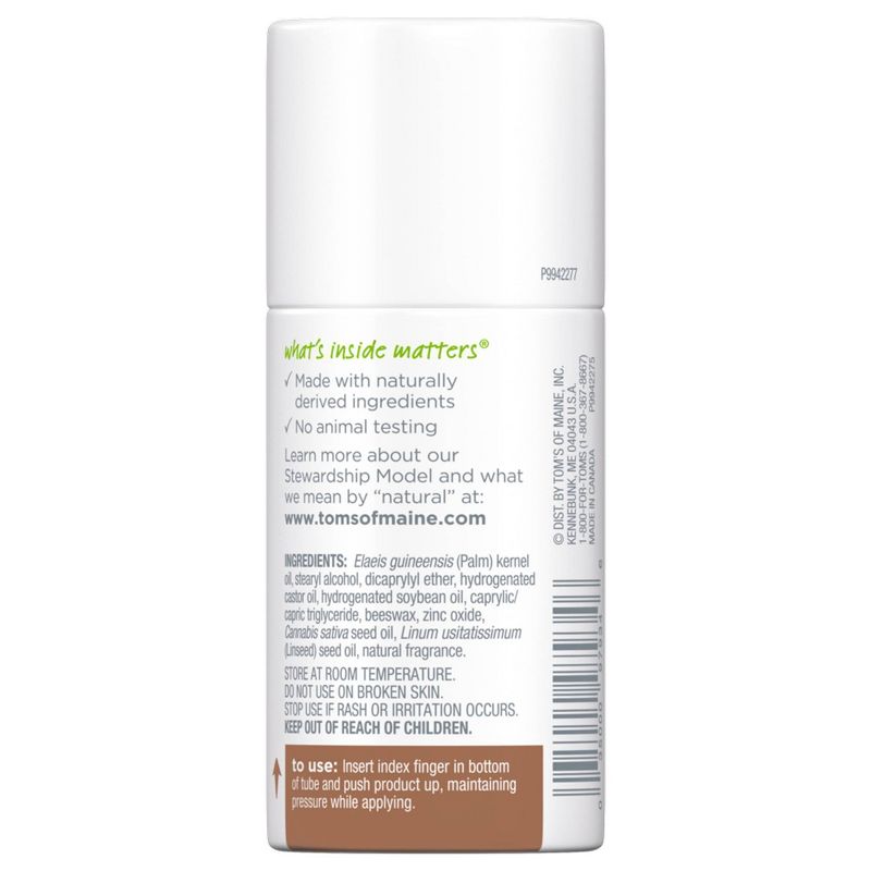 Tom's of Maine Natural Strength Plastic-Free Deodorant with Hemp Seed Oil, Creamy Coconut - 2oz