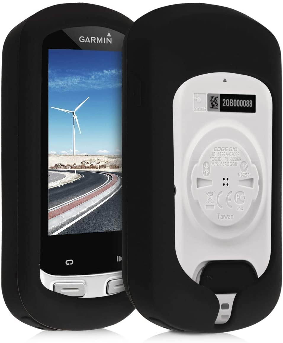 kwmobile Case Compatible with Garmin Edge Explore - Soft Silicone Bike GPS Navigation System Protective Cover - Black