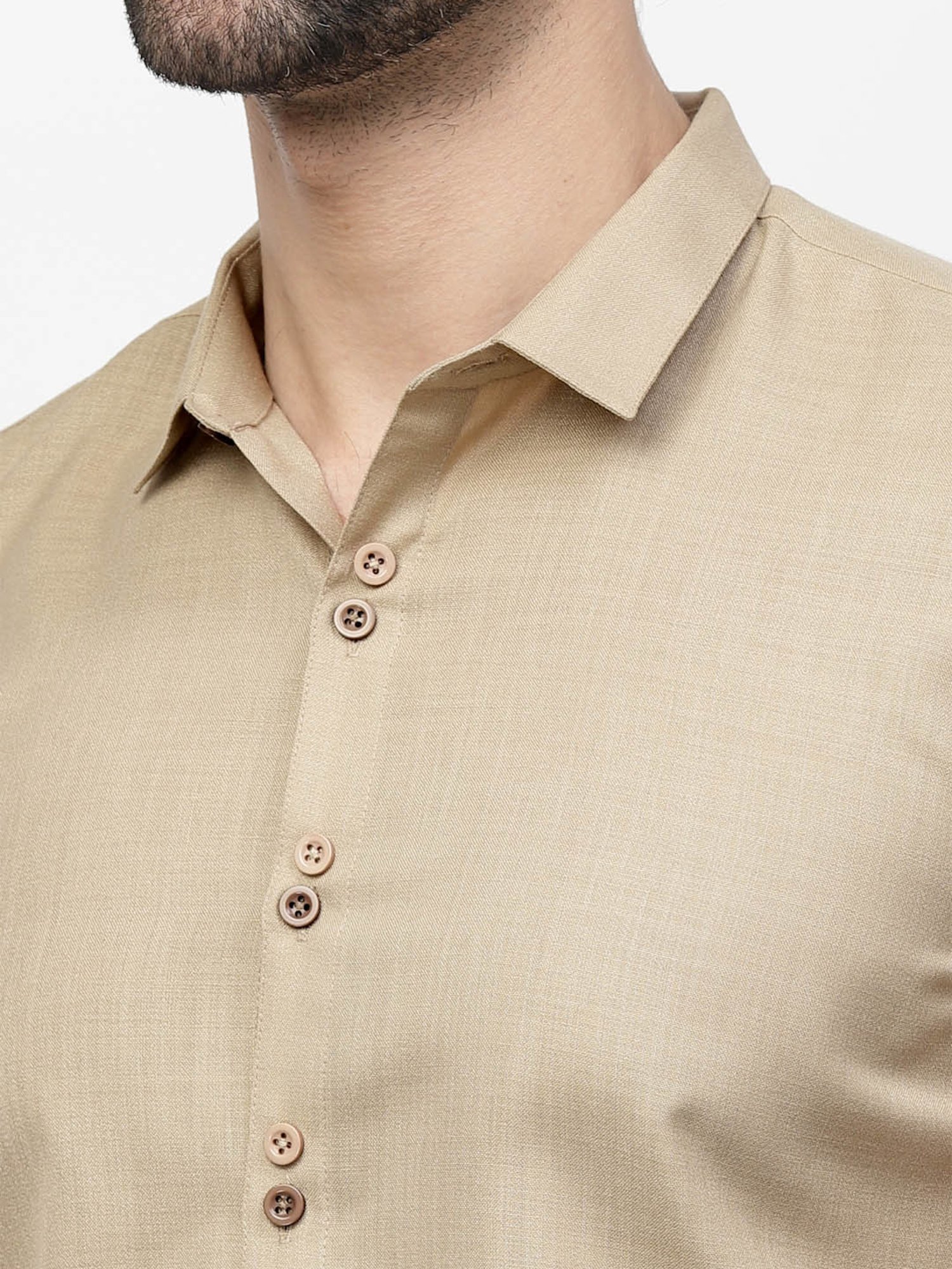Lela Beige Regular Fit Shirt