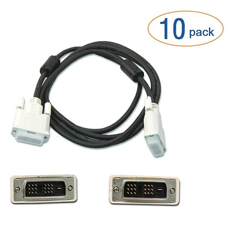to LCD Monitor Cable 6 Foot 10 Pack