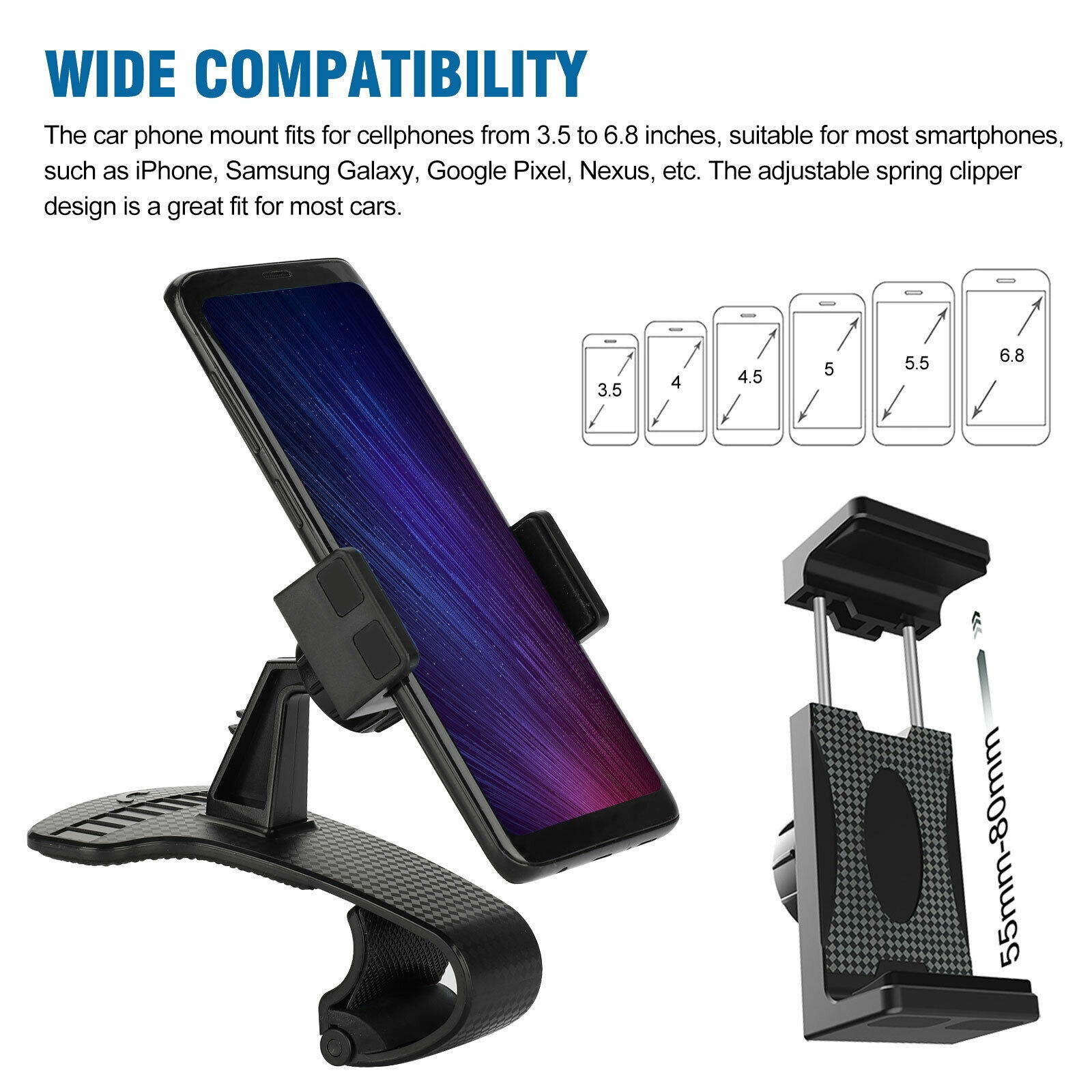Universal Car Dashboard Mount Holder Stand Clamp Cradle Clip for Cell Phone GPS