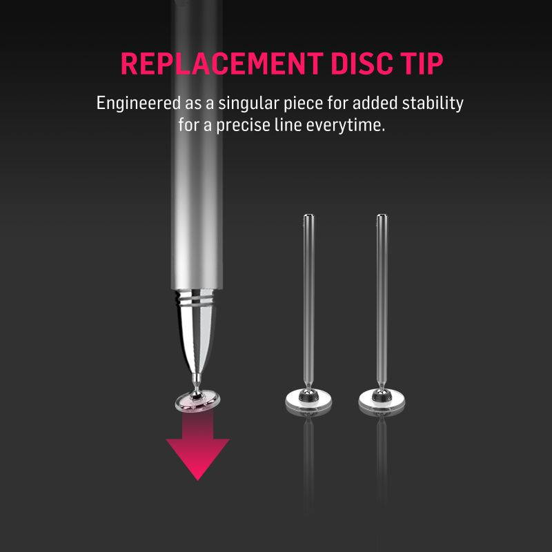 Adonit Pro 4 (Silver) Luxury Capacitive Stylus Pen, High Sensitivity Fine Point and Precision,Stylus for iPad, Air, Mini, Android, iPhone, Samsung, Other Touch Screens, Compatible for All Touchscreens