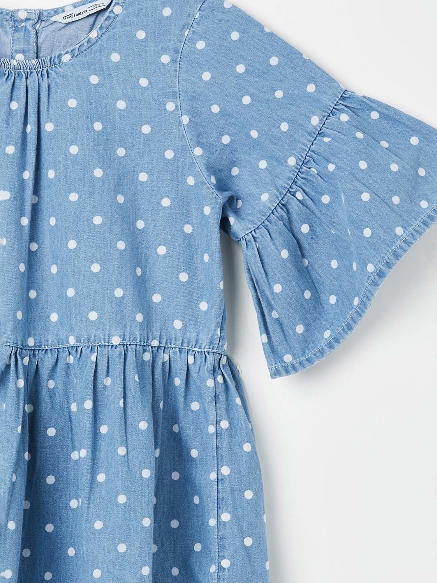 Fame Forever by Lifestyle Kids Blue Cotton Printed Dress