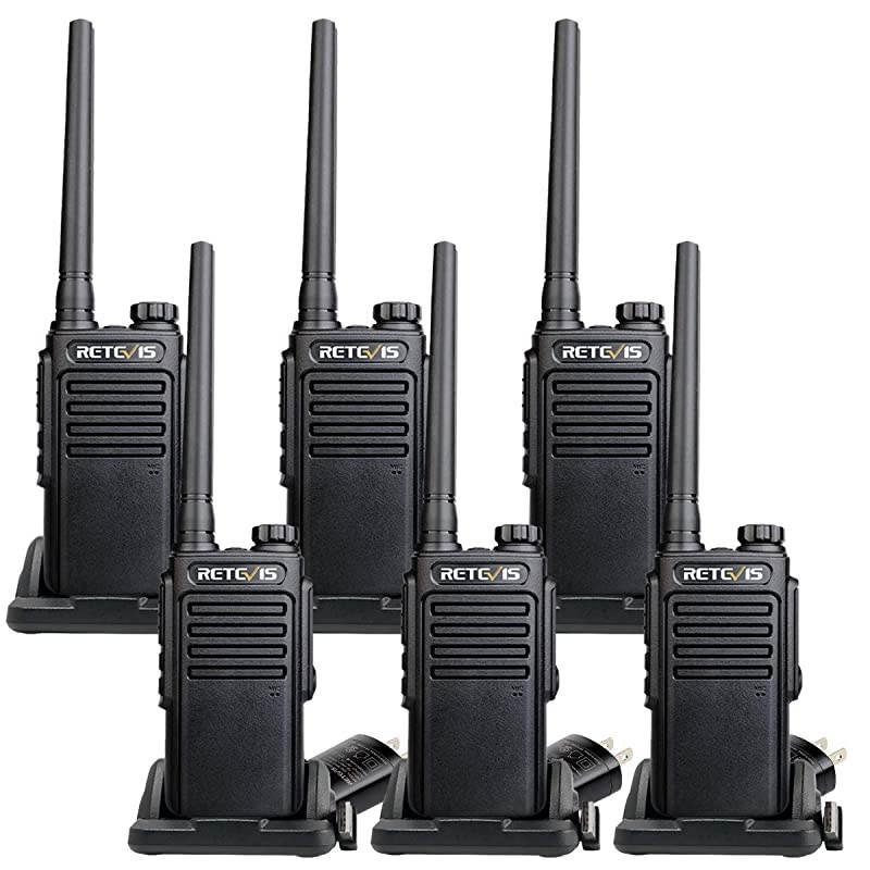 RT47 Two Way Radios Long Range, IP67 Waterproof Walkie Talkies Commercial, VOX Hands-Free, Clear Sound 2 Way Radios with Belt Clip (6 Pack)