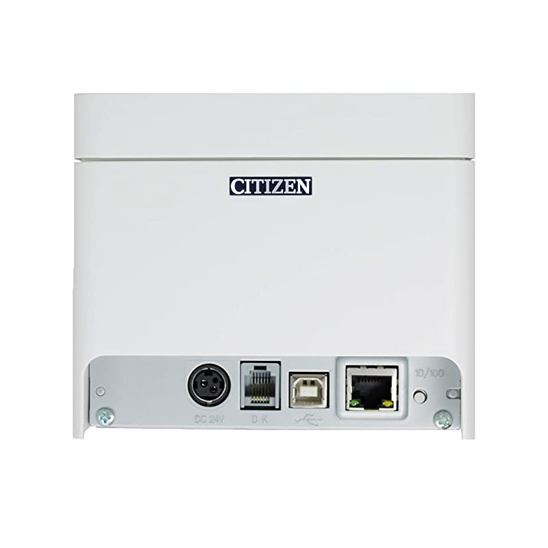 Thermal Receipt Printer - White USB Ethernet (LAN) with Auto-Cutter Prints Ultra High-Speed 250 mm/s