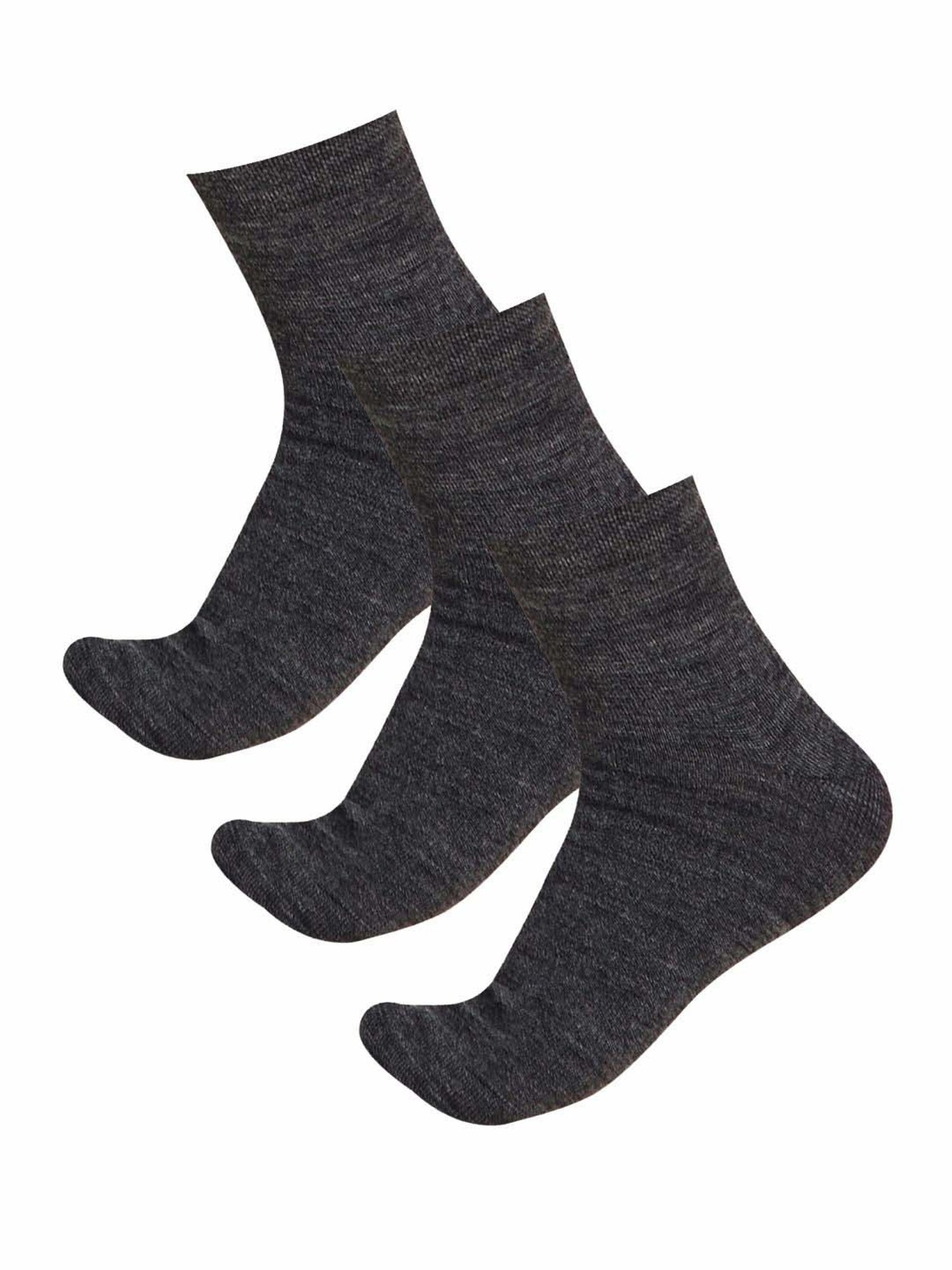Bodycare Anthra Melange Ankle Socks - Pack Of 3