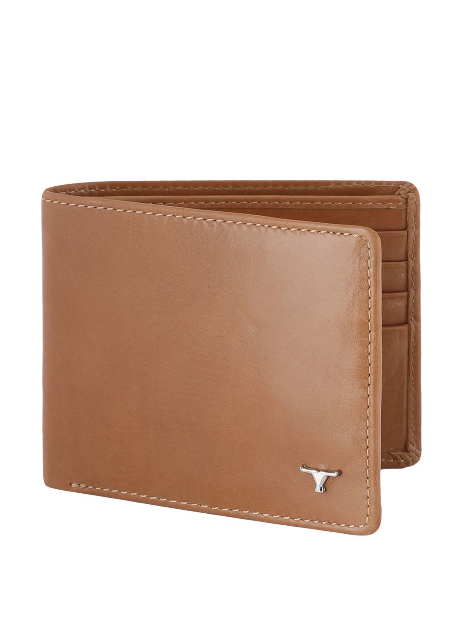 BULCHEE Tan Casual Leather Bi-Fold Wallet for men