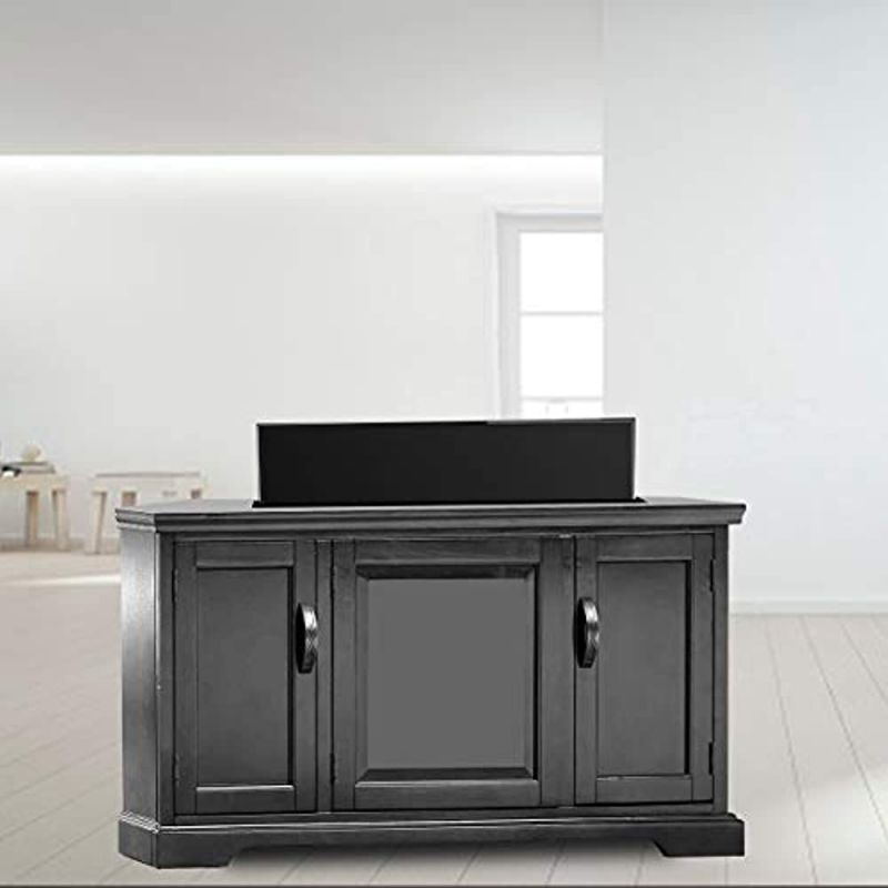 VIVO Black Compact Motorized Vertical TV Stand Lift for Screens 32" to 48"  | Television Mount Bracket (MOUNT-E-UP44)