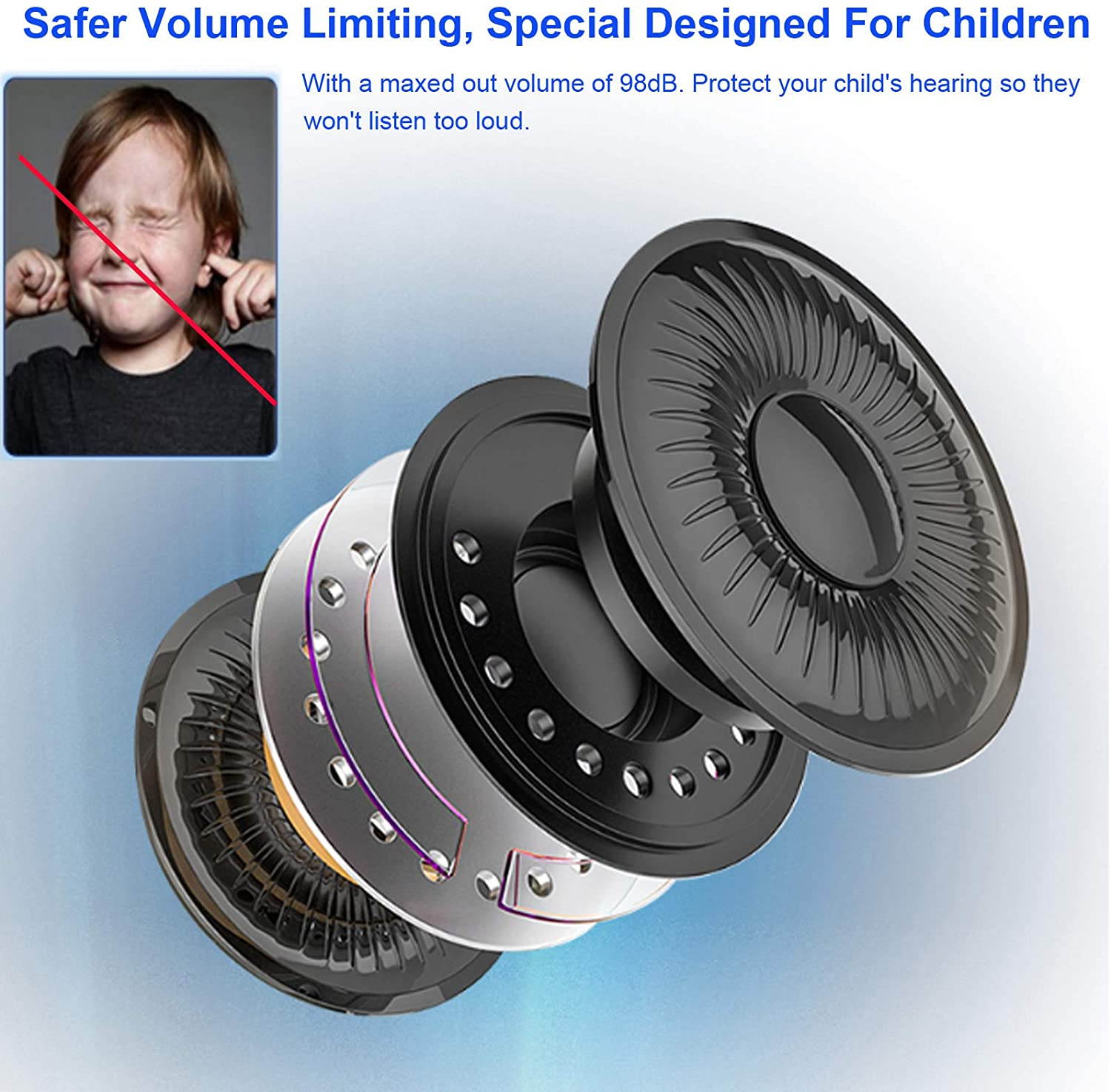 Over Ear Headphones Mic Noise Reduction 3.5MM Wired Headset