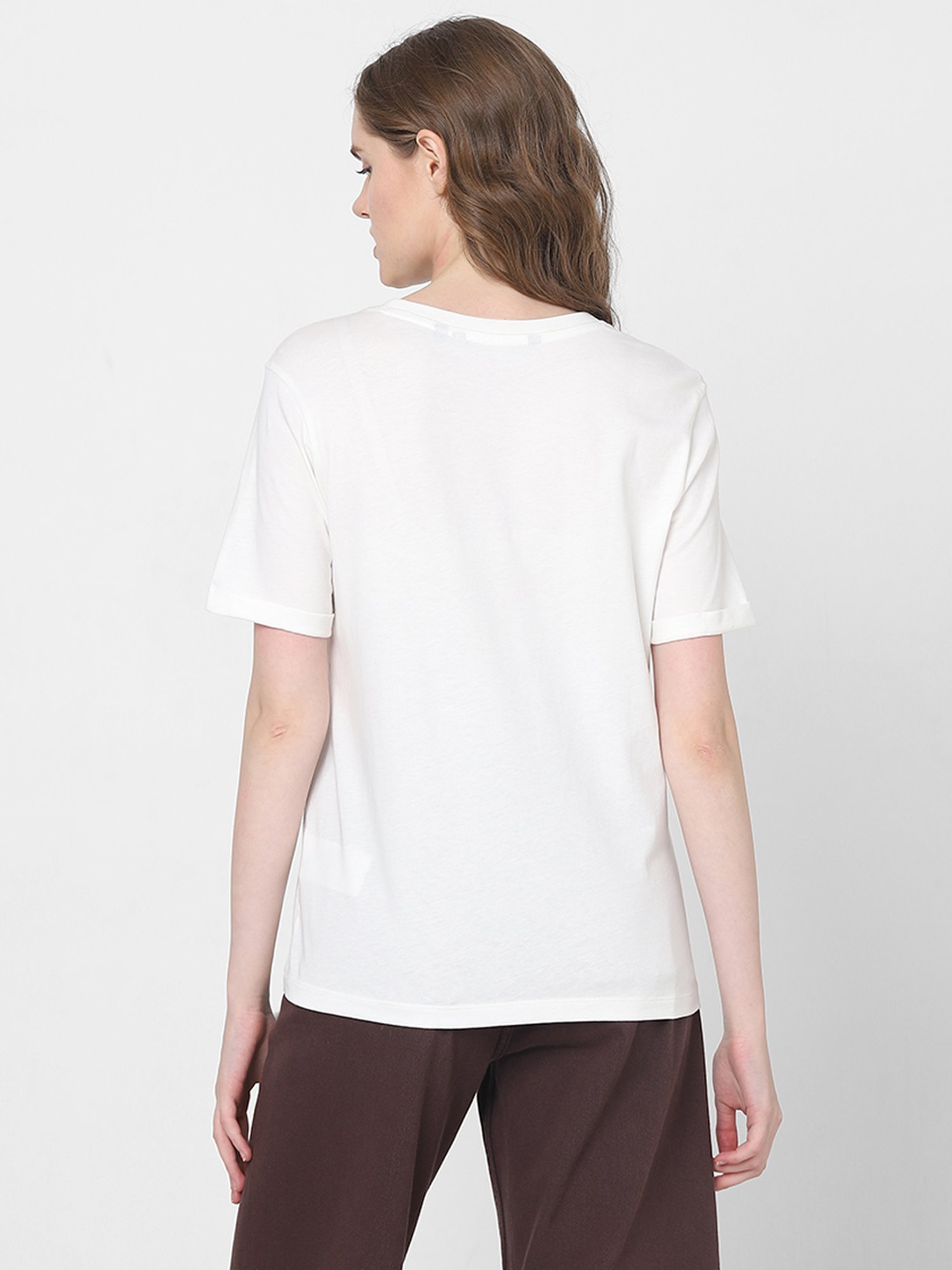 Vero Moda White Printed T-Shirt