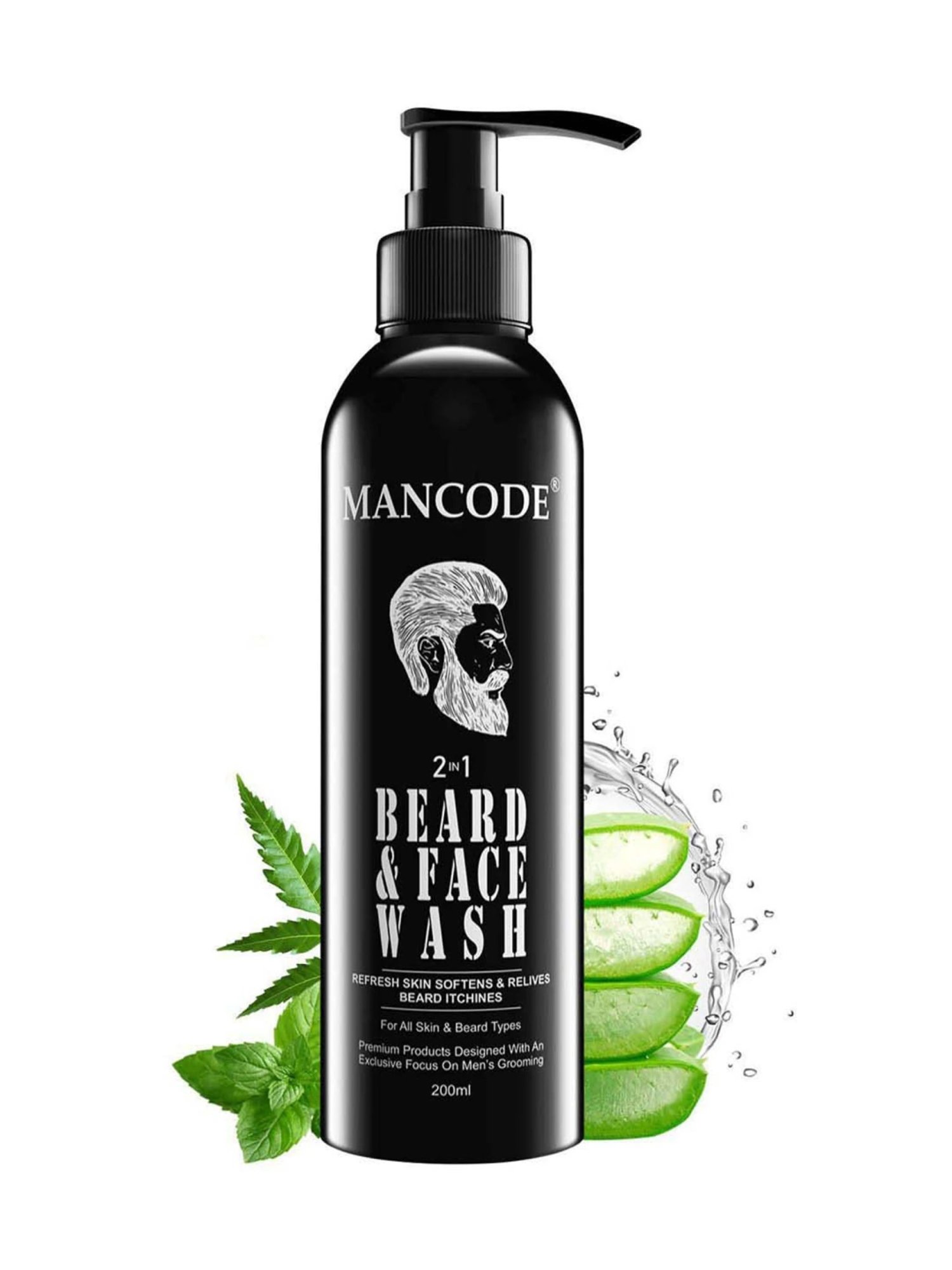Mancode 2 in 1 Beard & Face Wash - 200 ml