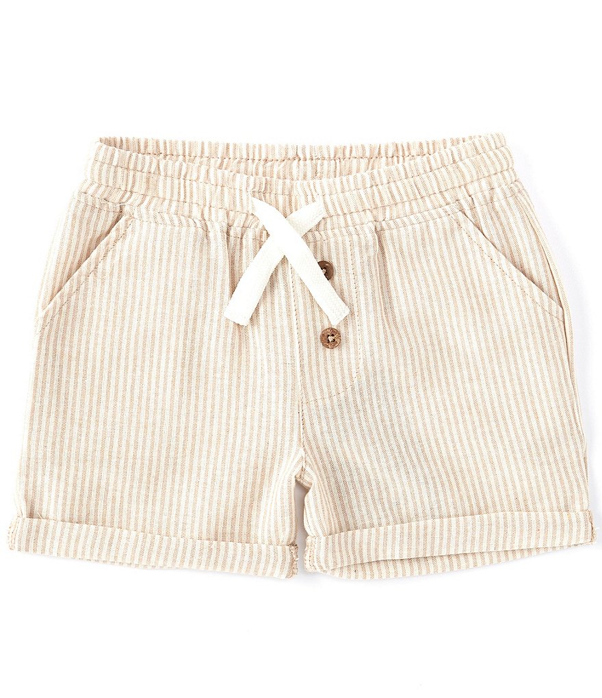 Edgehill Collection Baby Boys 3-24 Months Flat Front Linen Shorts