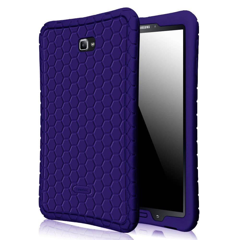 Fintie Silicone Case for Samsung Galaxy Tab A 10.1, [Honey Comb Series] Light Weight Shock Proof Silicone Cover [Anti Slip] [Kids Friendly] for Tab A 10.1 (NO S Pen Version SM-T580/T585/T587), Navy