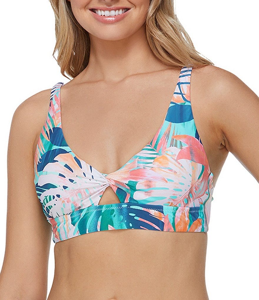 Raisins Vieques Twist Front Swim Bra Top