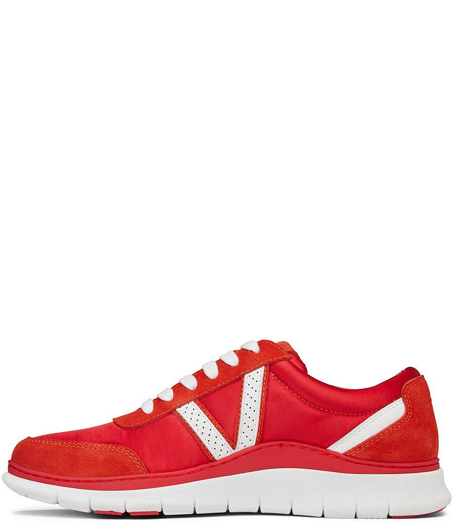 Vionic Nana Satin Leather Lace-Up Sneakers