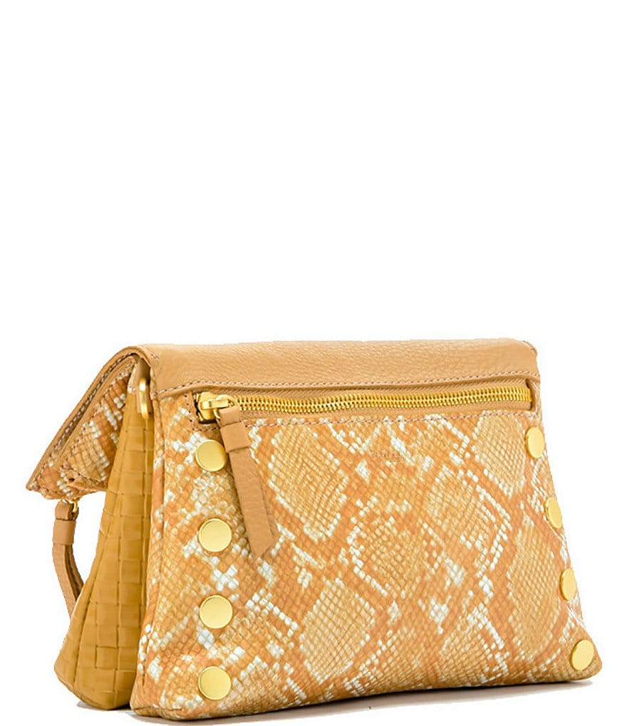 Hammitt Dillon Snake Print Leather 6-Way Flap Small Crossbody Bag