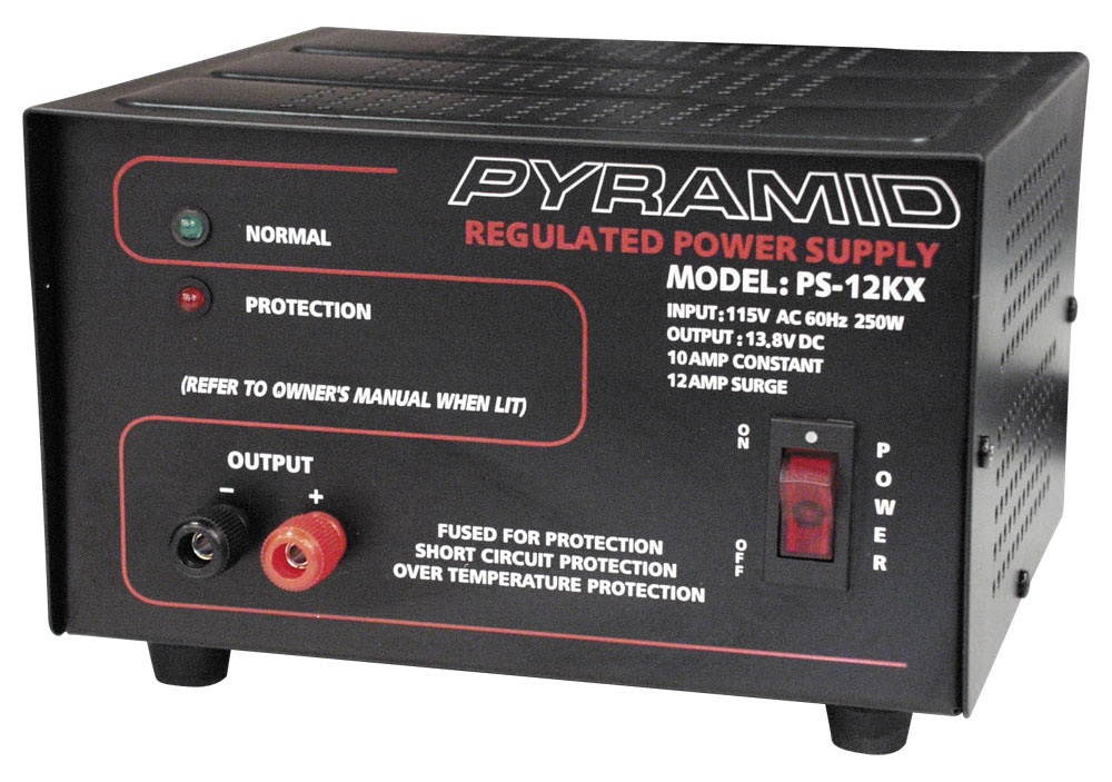 Pyramid PS12KX 10-amp 13.8-volt Power Supply