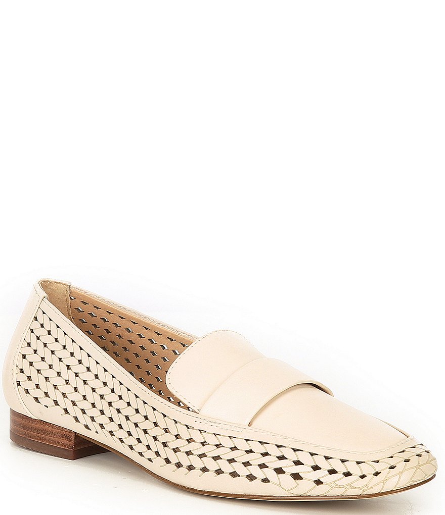 Alex Marie Arlias Perforated Woven Detail Loafers