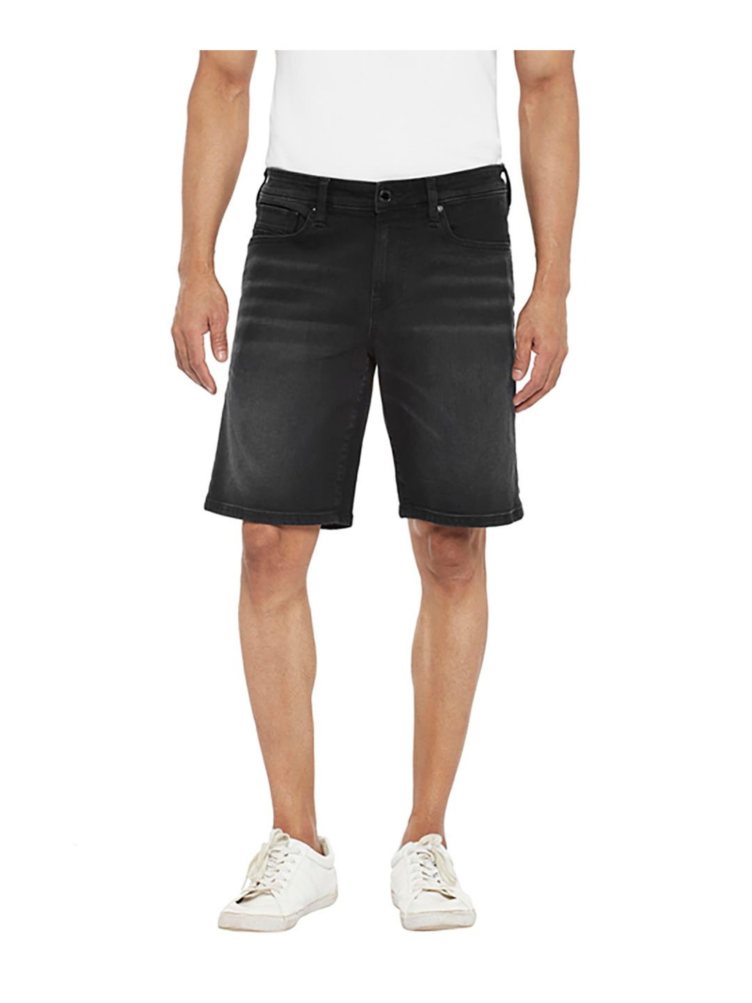 EVERBLUE Black Midrise Shorts