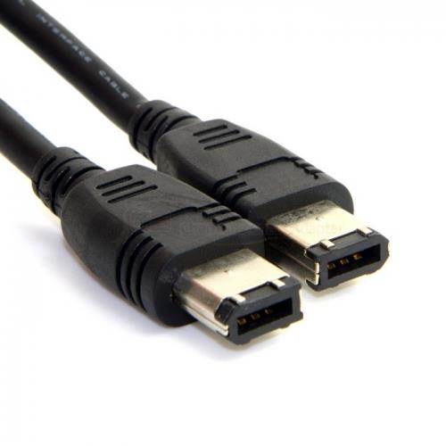 Cablecc 6 PIN / 6PIN FireWire 400 - FireWire 400 6-6 ilink Cable IEEE 1394 1.8m Black