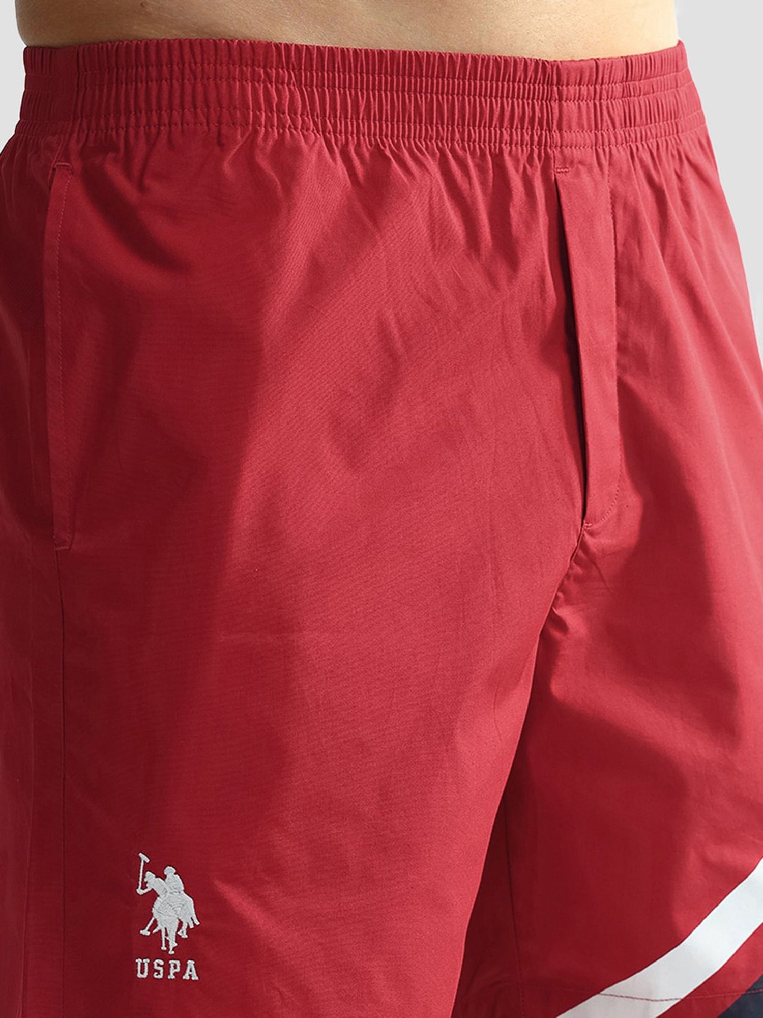 Crimsoune Club White Cotton Regular Fit Printed Lounge Shorts