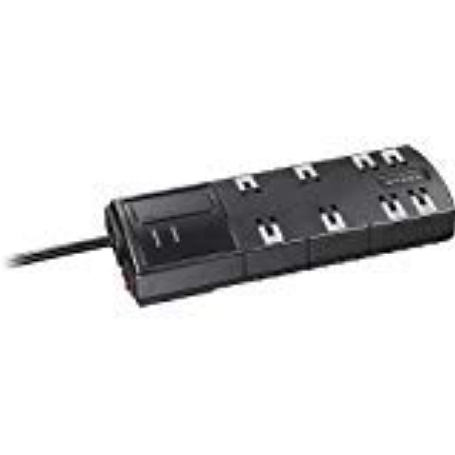 dynex - 8-outlet surge protector - black