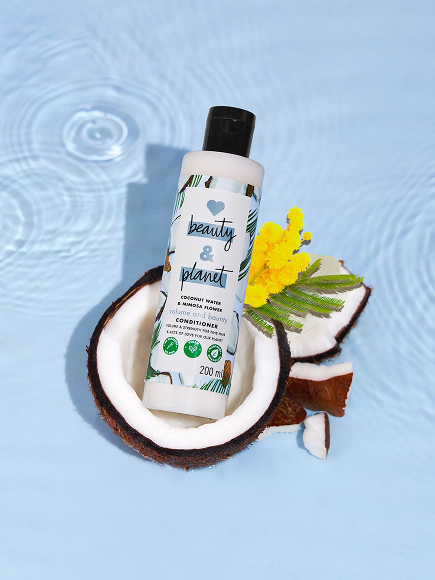 Love Beauty & Planet Coconut Water & Mimosa Flower Volume and Bounty Conditioner - 200 ml