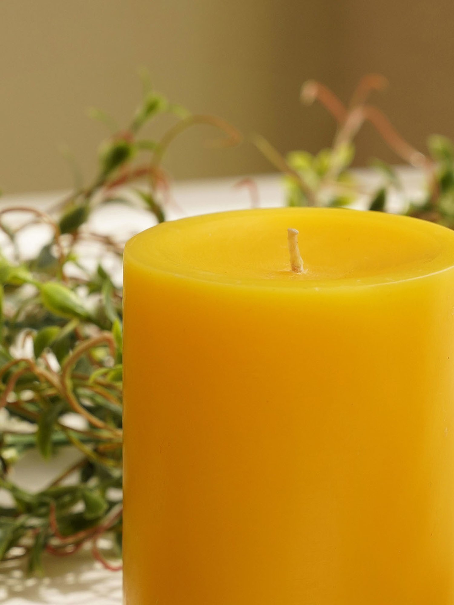 Pure Home and Living Yellow Magnolia Jasmine Pillar Candle