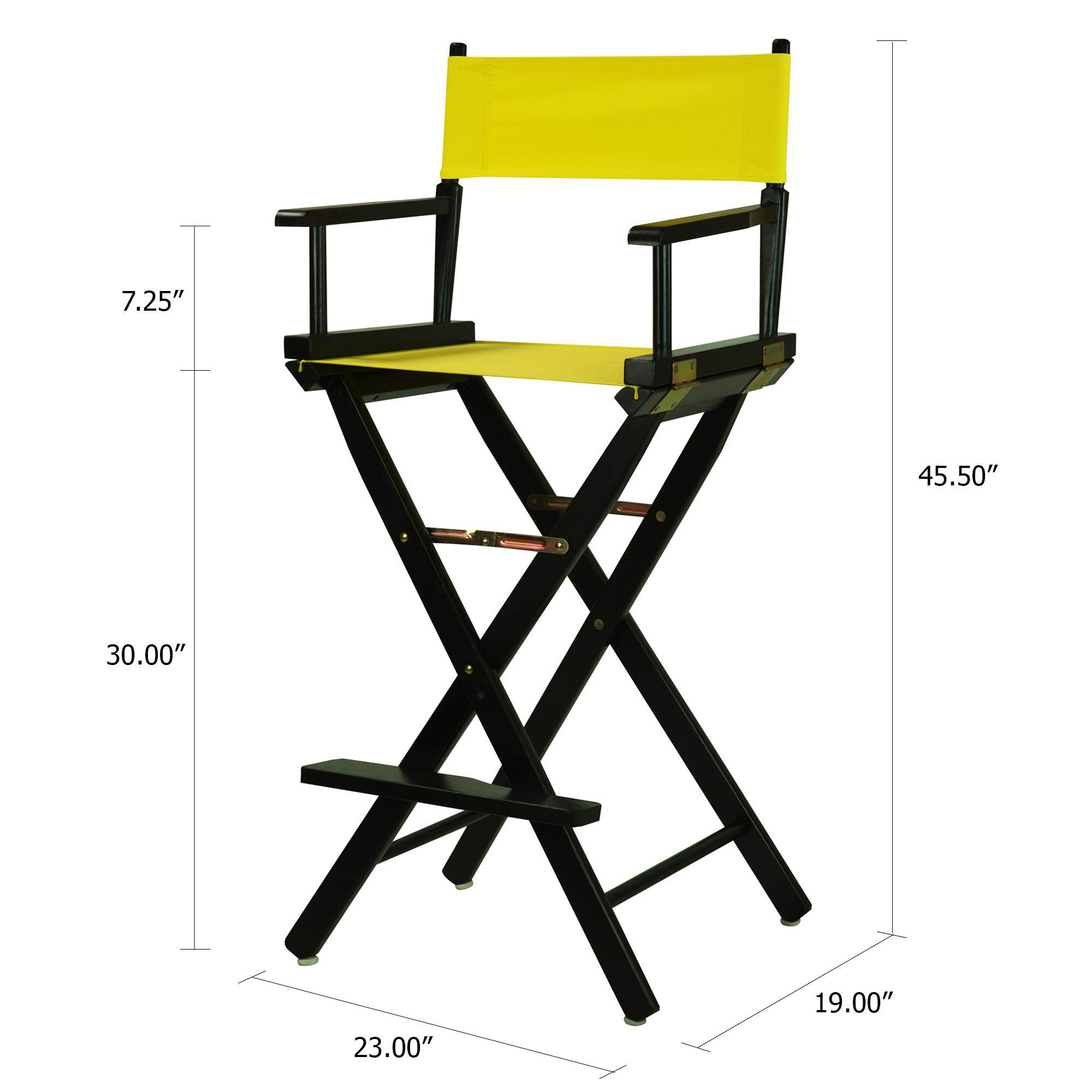 Casual Home 230-02-021-14 30 in. Directors Chair Black Frame with Yellow Canvas