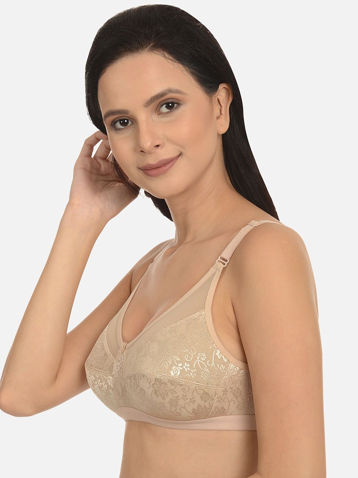 Mod & Shy Beige Non Wired Non Padded Minimizer Bra