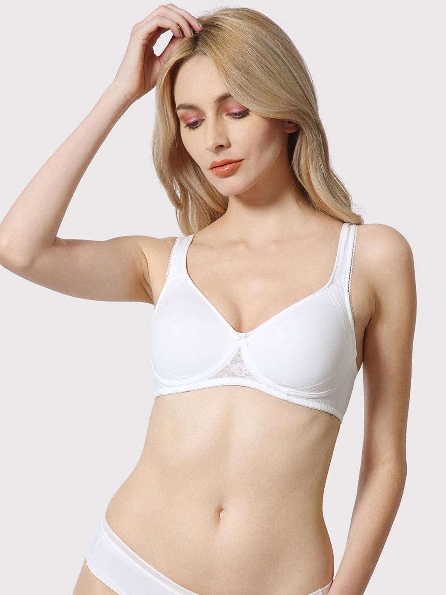 Tweens Peach & Green Non Padded Bra (Pack Of 2)