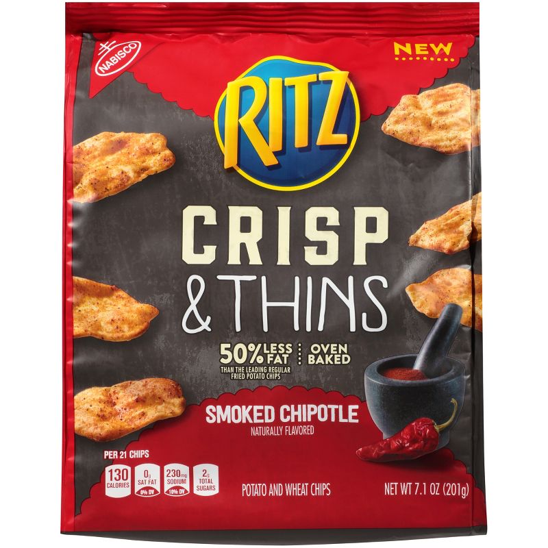 Ritz Crisp & Thins Smoked Chipotle Potato & Wheat Chips - 7.1oz