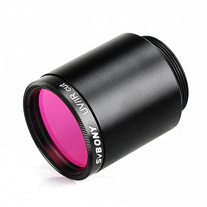 1.25 inches UV IR Cut Filter Telescope Optics Infra Red Filter CCD Camera with C Mount to 1.25 inches Video Camera Barrel Adapter