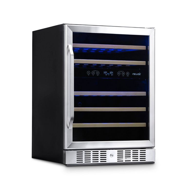 NewAir 46 Bottle Dual Zone Built-In Compressor Wine Cooler - Stainless Steel AWR-460DB