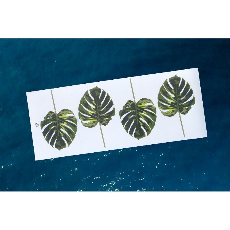 Floatation iQ Floating Oasis 15 x 6 Foot Foam Island Water Swimming Pool Lake Lounger Play Pad Mat for Up to 2 Riders, Bird of Paradise