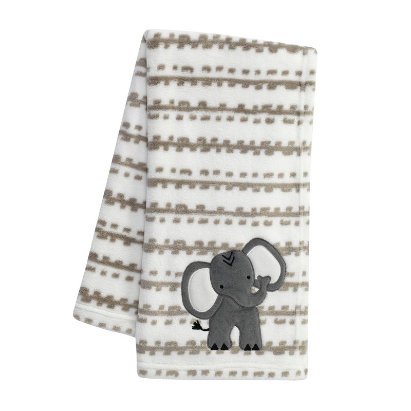 Lambs & Ivy Blanket & Plush Luxury Newborn Baby Gift Set - Gray Elephant