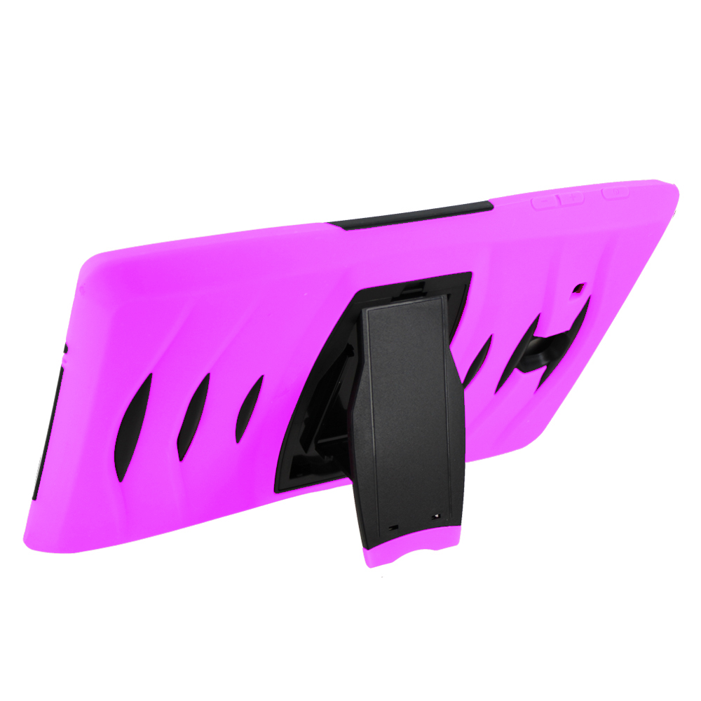 KIQ Heavy Duty Military Armor Case, Tablet Cover, Built-in Kickstand, cut-outs for camera and charging ports For Samsung Galaxy Tab A 8.0 SM-T350 (2015) (Purple)