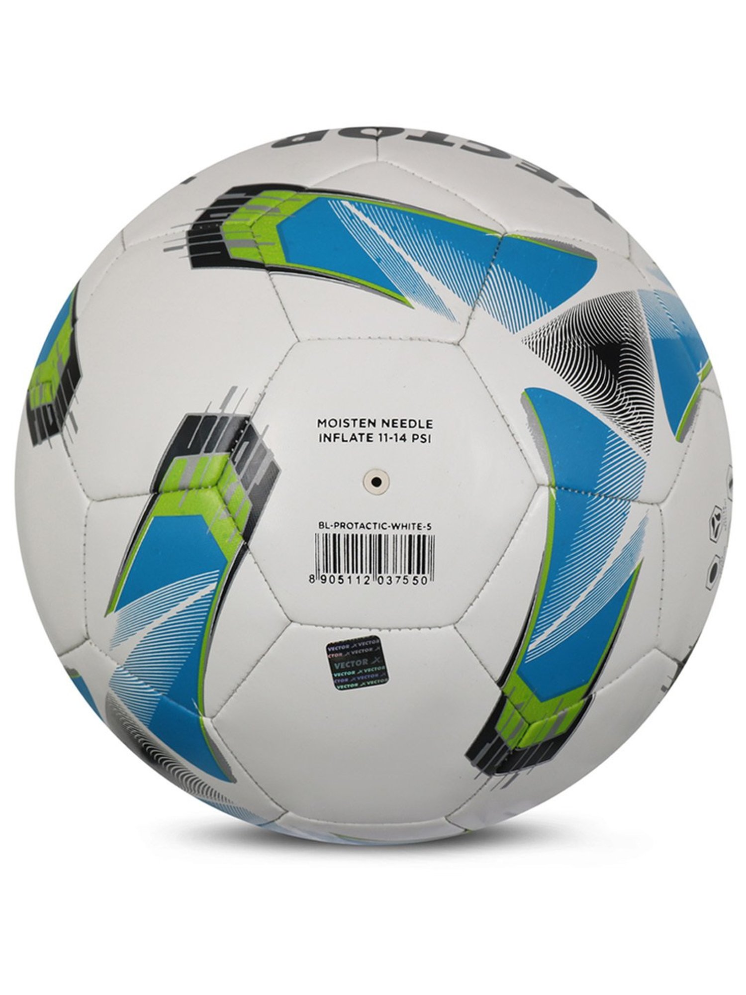 Vector X Tactic Pro Polyester Winding Football for Hard Ground (White) Size - 5