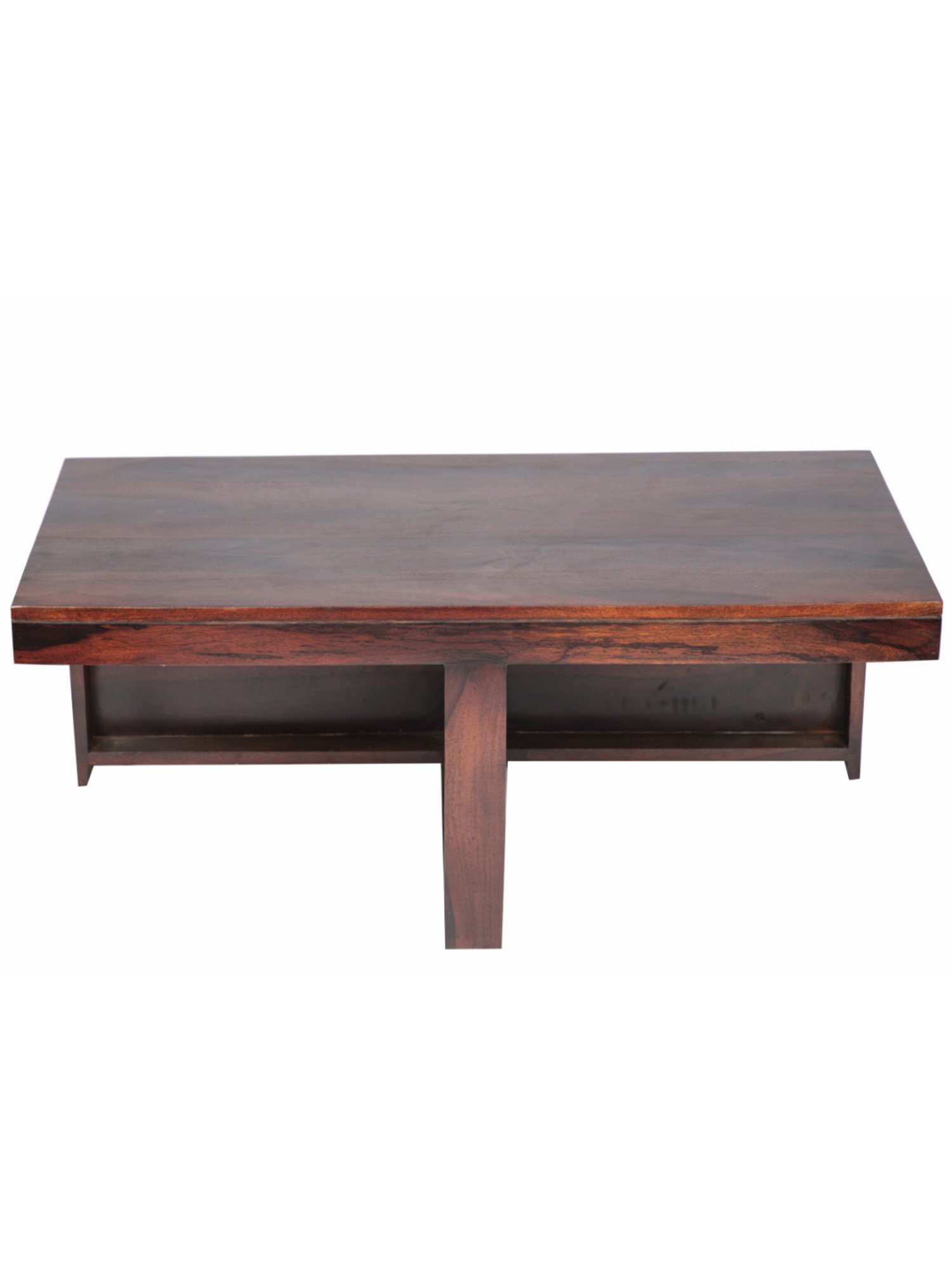 Ikiriya Irish Dark Brown Wood Coffee Table Dark Walnut Finish