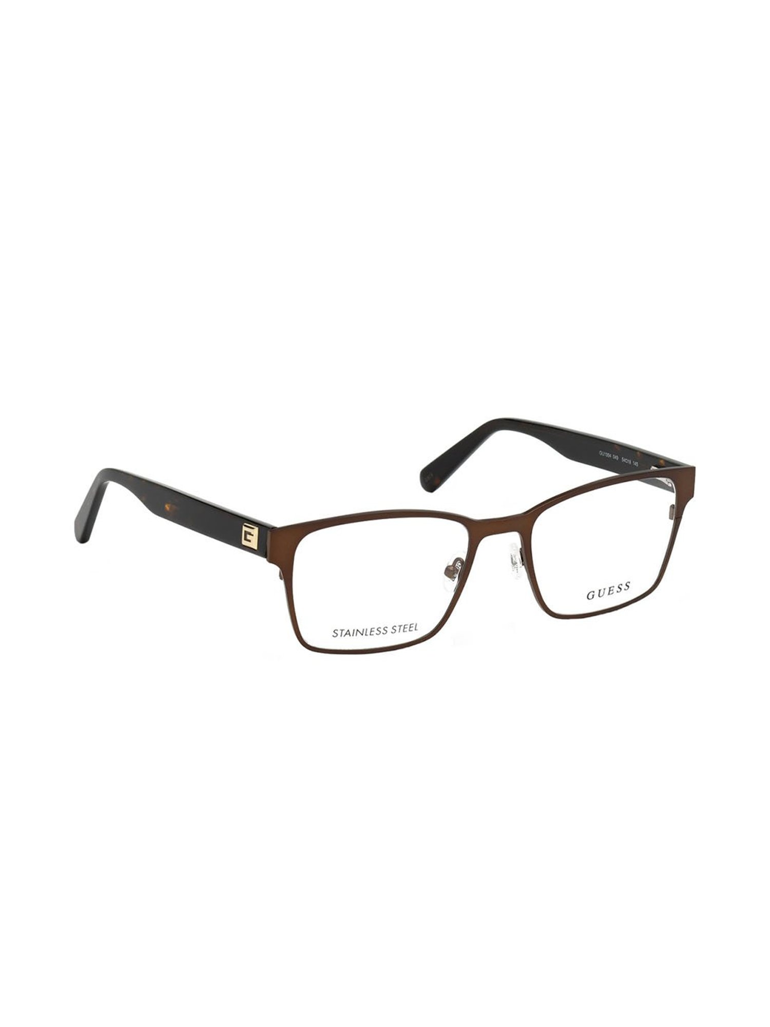Guess Brown Rectangular Eye Frames for Men