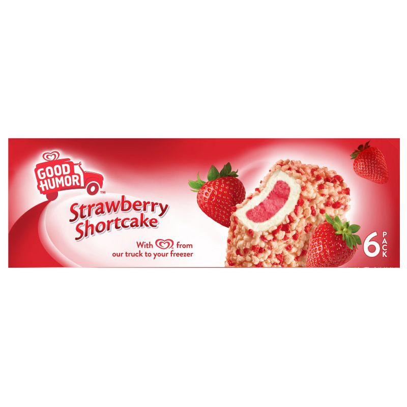 Good Humor Ice Cream & Frozen Desserts Strawberry Shortcake Bar - 6pk