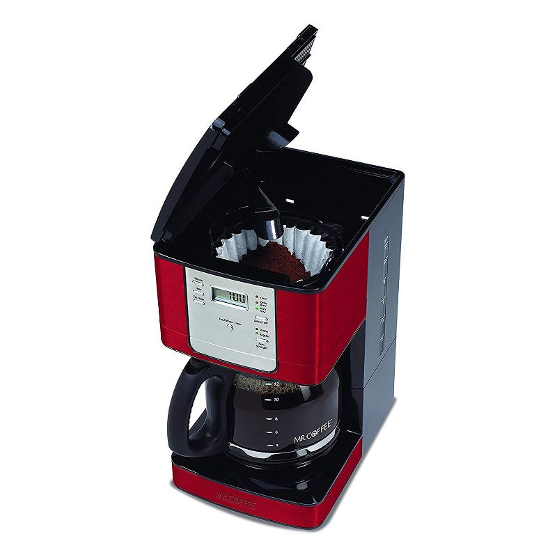 Mr. Coffee JWX36RB Small Advanced Brew 12-Cup Auto-Pause Programmable Coffee Maker, Red