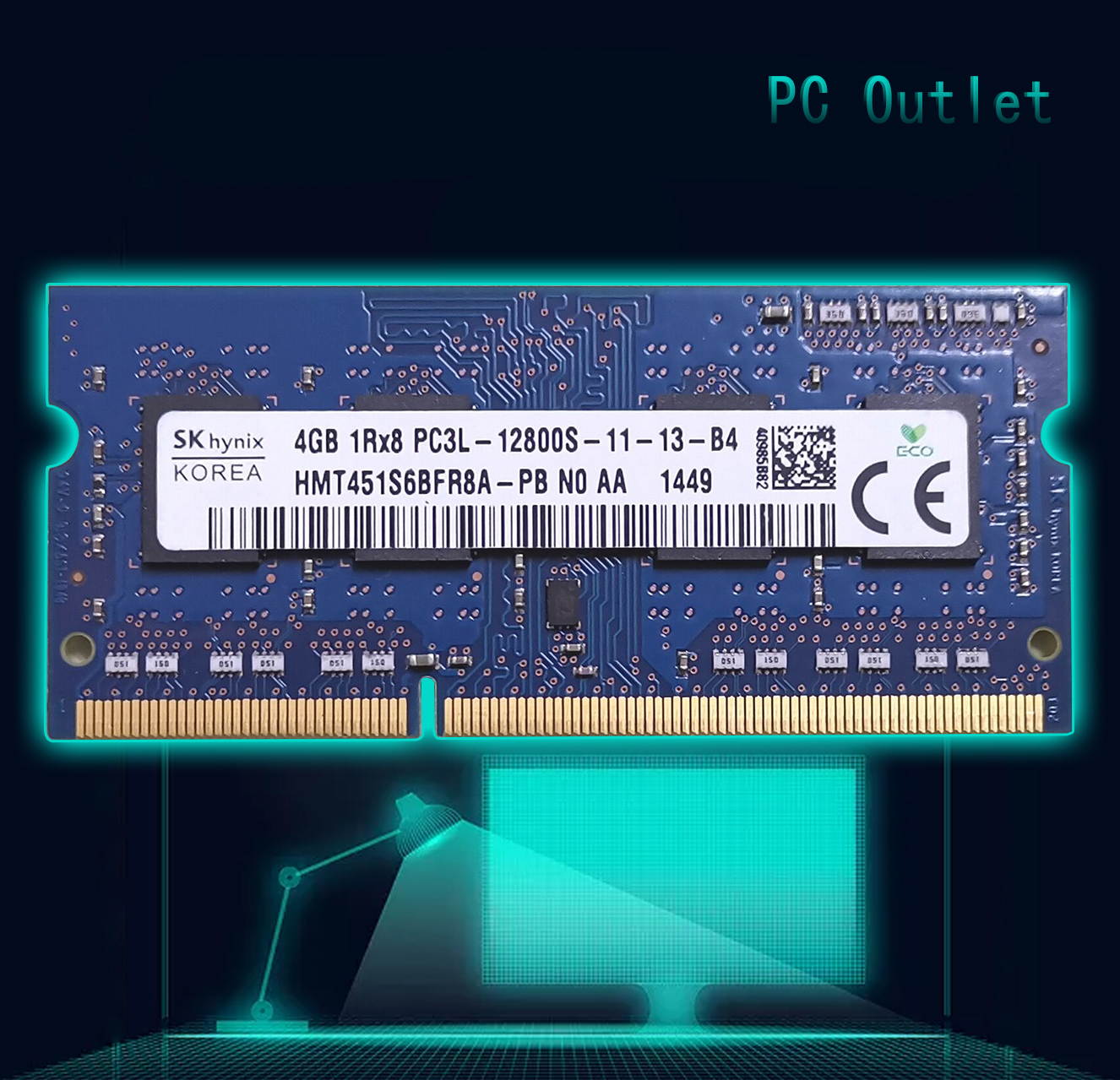 SK Hynix 4GB PC3L-12800 Laptop SODIMM DDR3L 1600 MHz 204pin Memory RAM 1.35V HMT451S6BFR8A-PB