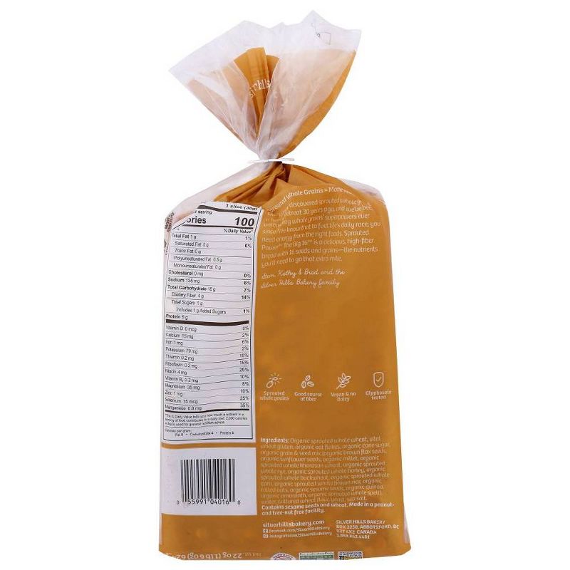 Silver Hills Bakery Vegan The Big 16 Sprouted Grain Bread - 22oz