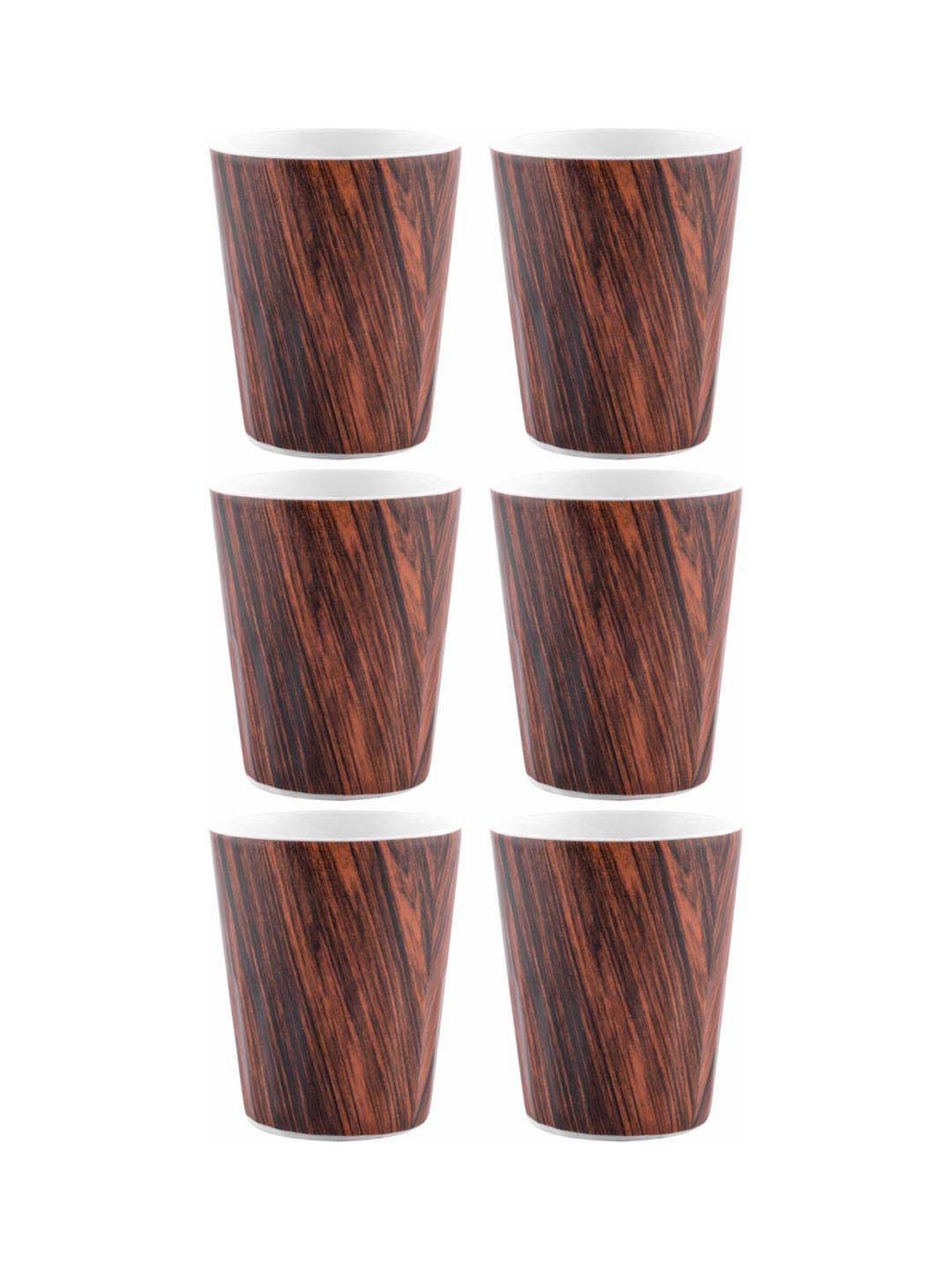 Goodhomes Brown Bone China Coffee Mugs (150 ml) - Set of 6