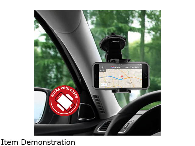 Macally Black Suction Cup Mount For iPhone, iPod, Cell Phone, MP4, GPS MGRIP2