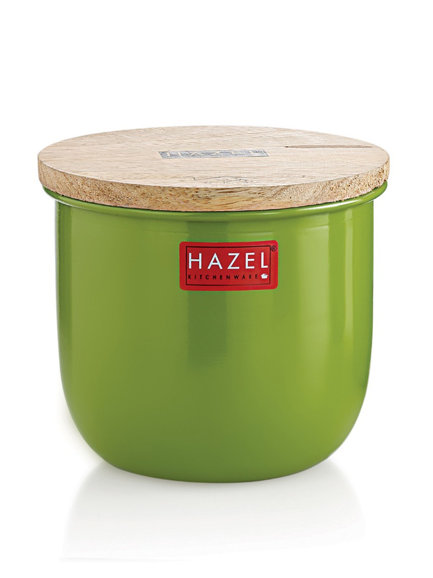 HAZEL Green Galvanised Iron Tea Coffee Sugar Containers - Set of 4 (1.05L)