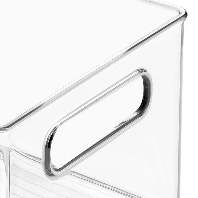 mDesign Plastic Home Storage Organizer Bin, 14.5" Long, 2 Pack - Clear