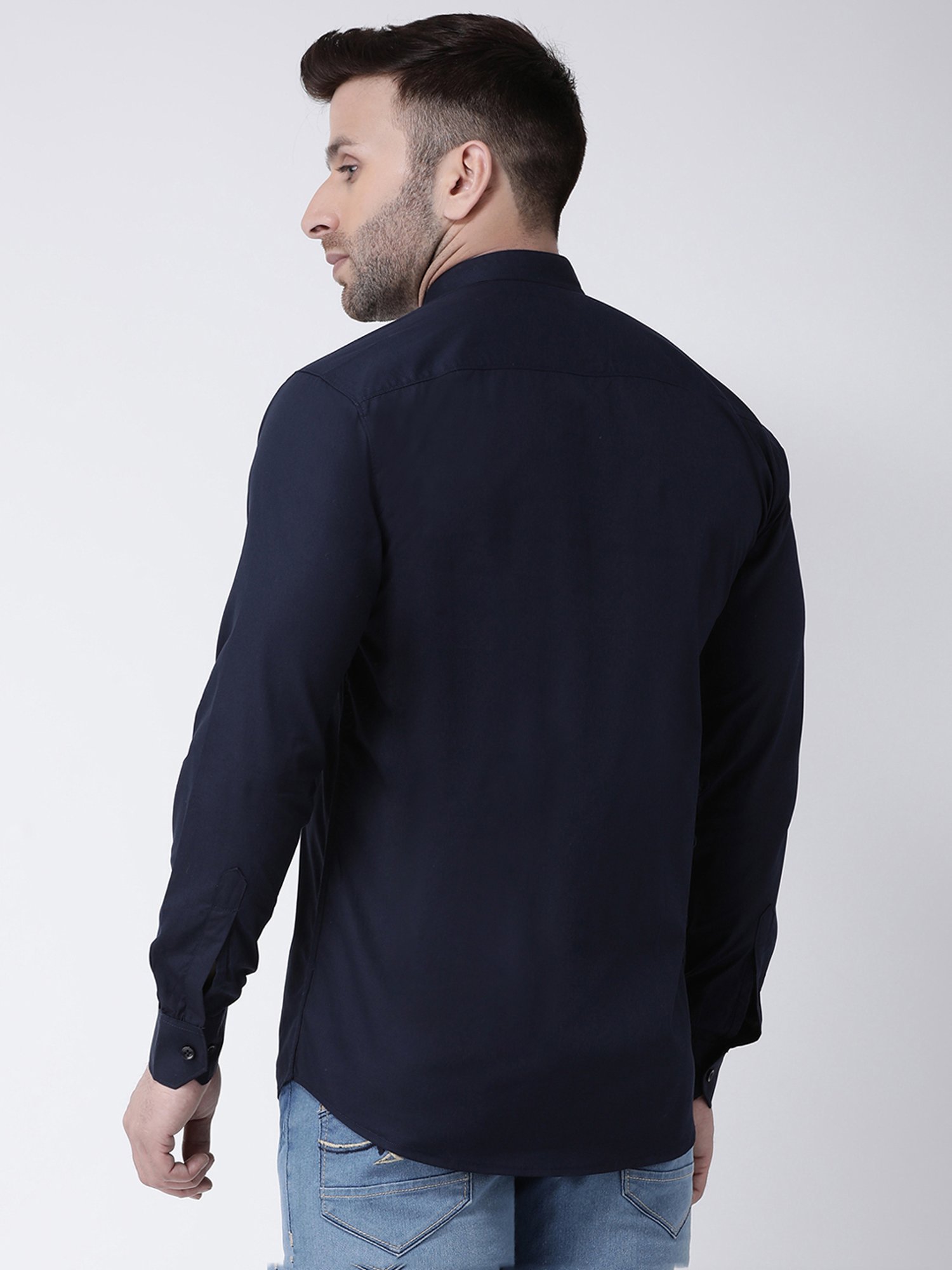 Hangup Plus Navy Slim Fit Pure Cotton Shirt