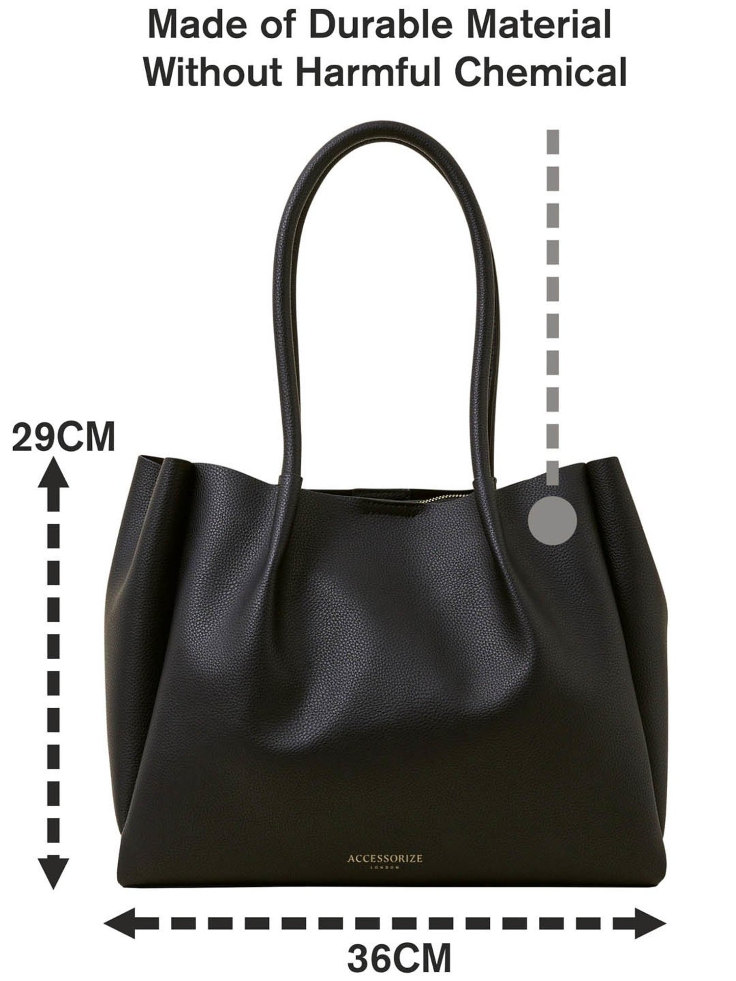 Accessorize London Black Solid Shoulder Handbag